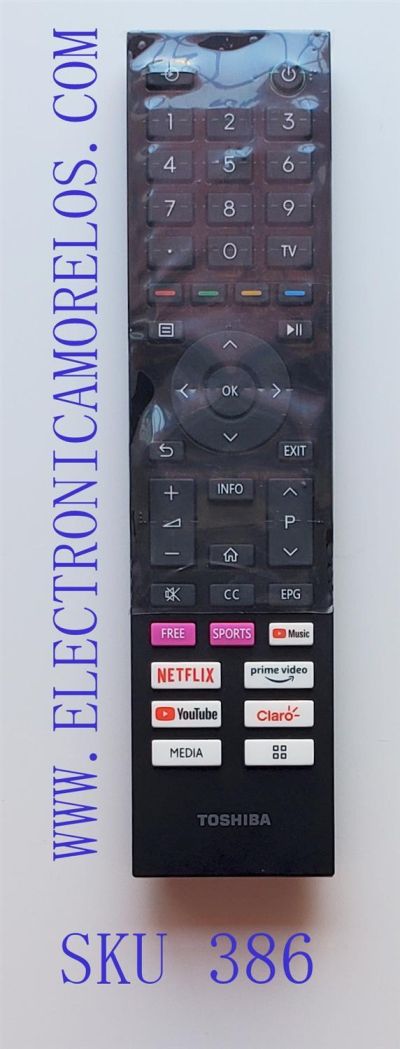 CONTROL REMOTO ORIGINAL PARA SMART TV TOSHIBA ((NUEVO)) / NUMERO DE PARTE CT-95030 / RSAG8.074.6076 / ZDA4220719
